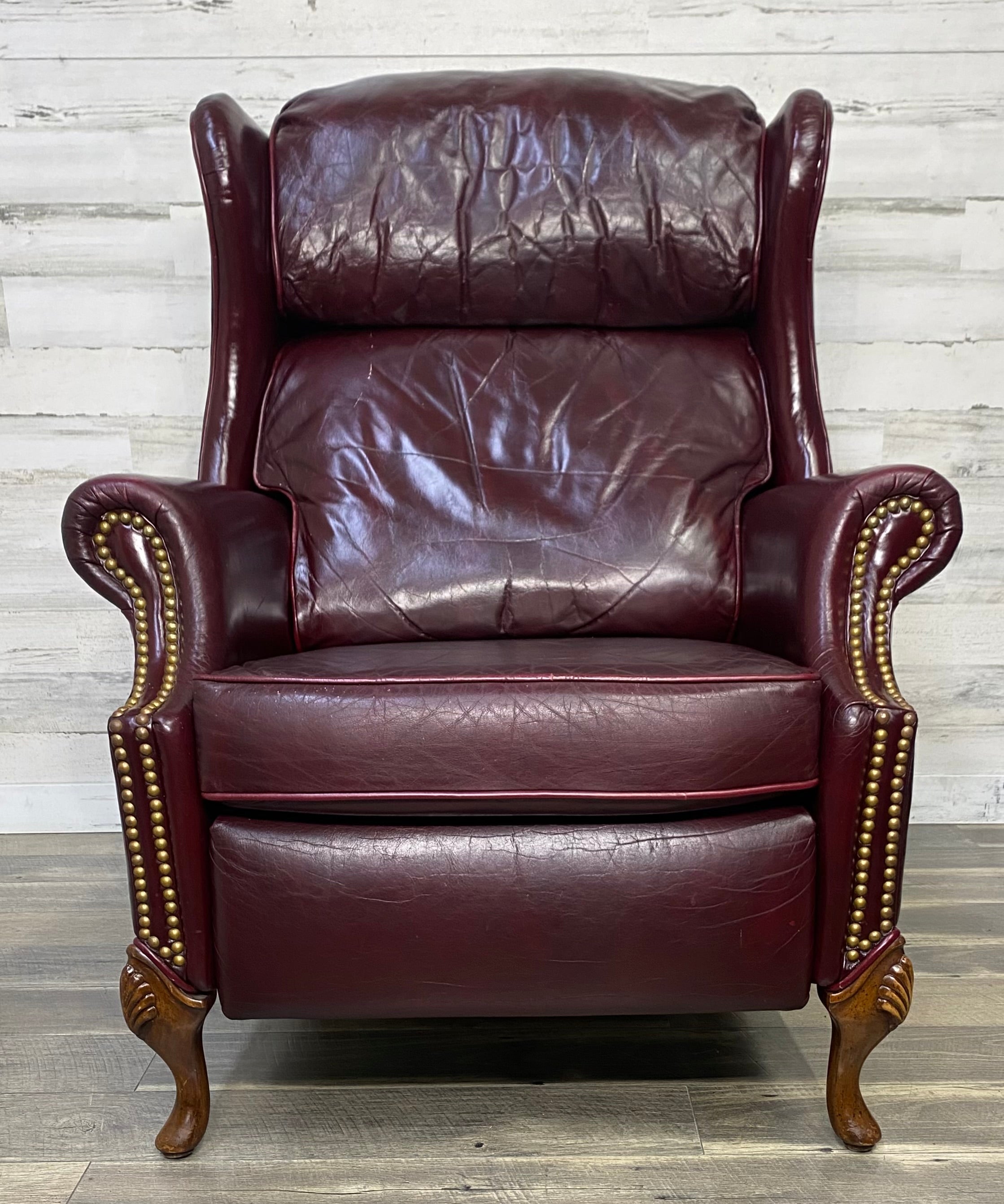 Maroon Leather Flexsteel Recliner